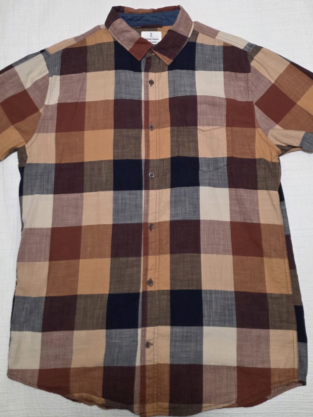 Men's Plaid Multi Colored Button-Down Shirt